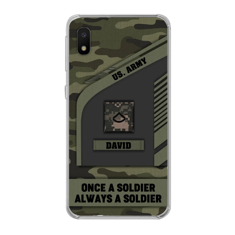 Custom Personalized Veteran Phone Case - Gift Idea For Veteran/Veterans Day - Once A Soldier Always A Soldier - Case for iPhone/Samsung