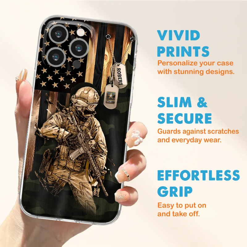 Custom Personalized Veteran iPhone/ Samsung Phone Case - Gift Idea For Veteran