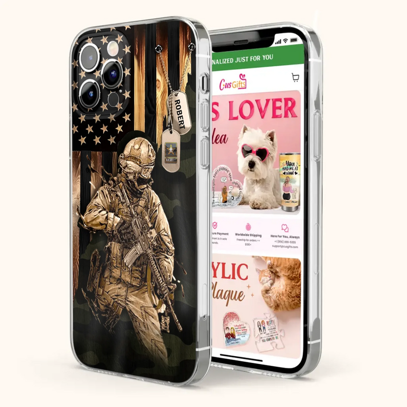 Custom Personalized Veteran iPhone/ Samsung Phone Case - Gift Idea For Veteran