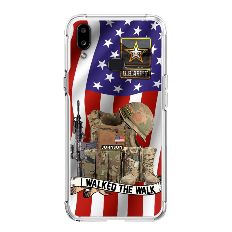 Custom Personalized Veteran US Flag Phone Case - Gift Idea For Veteran - Case For iPhone/ Samsung - I Walked The Walk