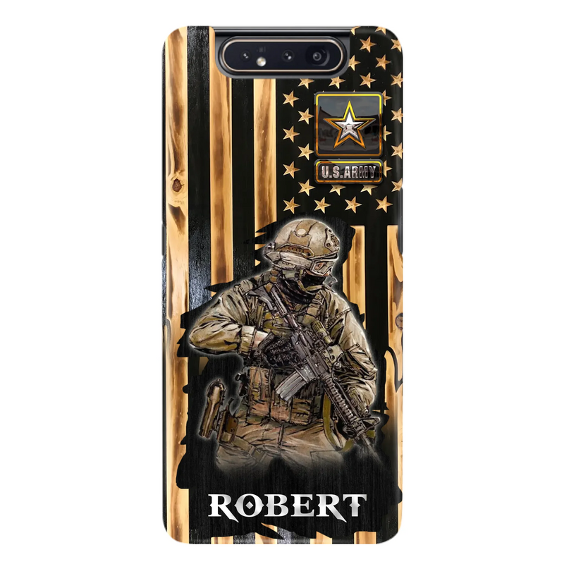 Custom Personalized Veteran US Flag Phone Case - Gift Idea For Veteran/ Soldier - Case For iPhone/ Samsung