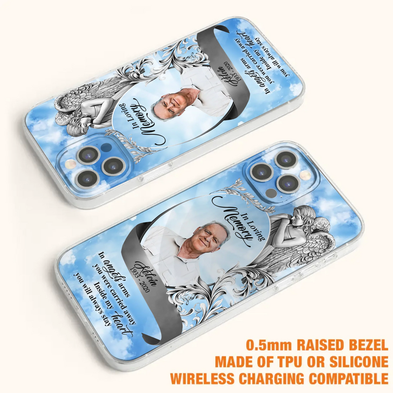 Custom Personalized Memorial Photo Phone Case - Memorial Gift Idea for Family - Inside My Heart You Will Always Stay - Case For iPhone/Samsung