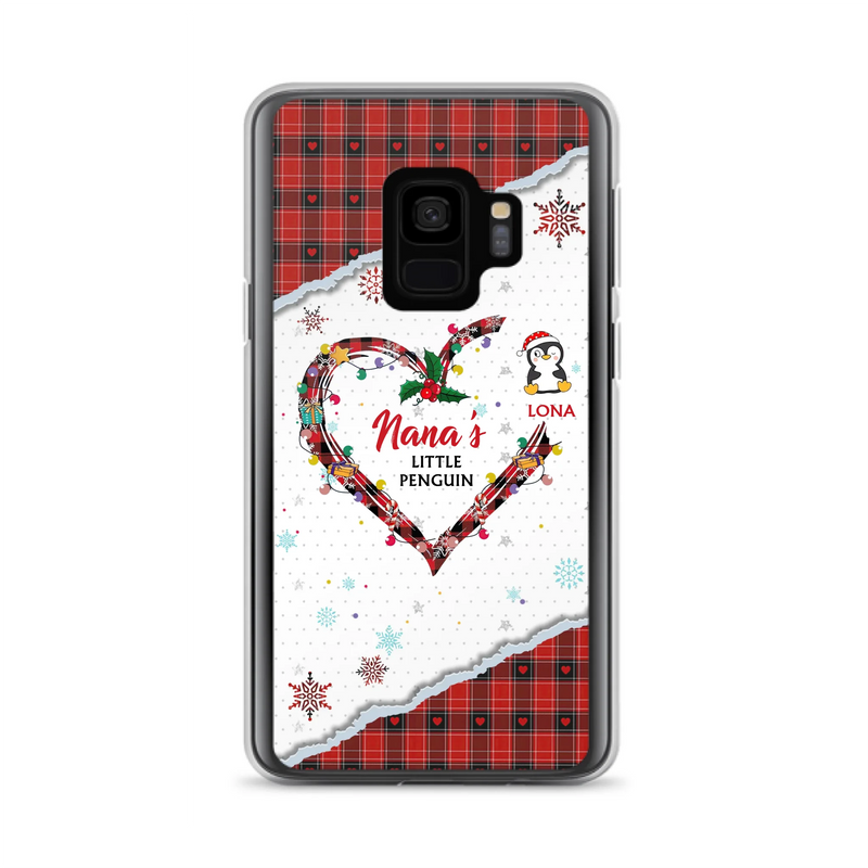 Personalized Christmas Nana Phone Case - Gift Idea For Grandma - Upto 10 Penguins -  Case For iPhone/Samsung