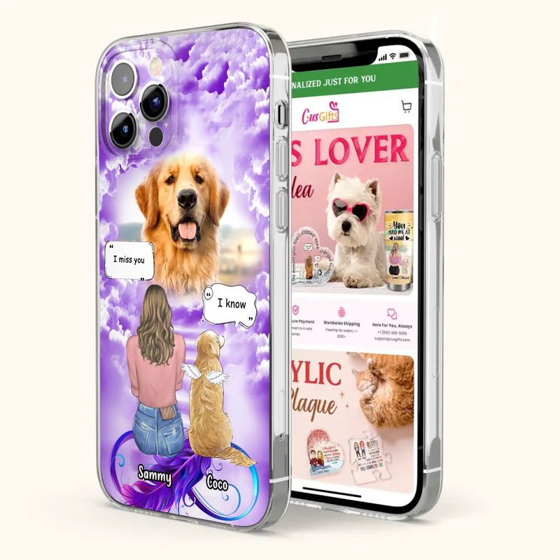 Custom Personalized Memorial Pet iPhone/ Samsung Case - Upload Photo - Memorial Gift Idea For Dog/Cat/Rabbit Lover