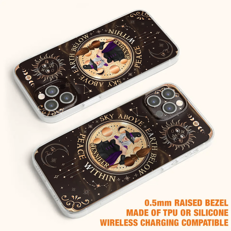 Custom Personalized Witch Phone Case - Halloween Gift Idea For Girl - Wiccan Decor/Pagan Decor - As Above So Below - Cases For iPhone And Samsung
