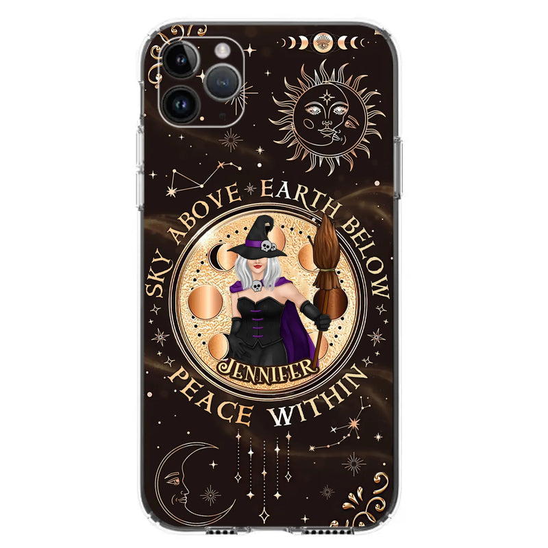 Custom Personalized Witch Phone Case - Halloween Gift Idea For Girl - Wiccan Decor/Pagan Decor - As Above So Below - Cases For iPhone And Samsung
