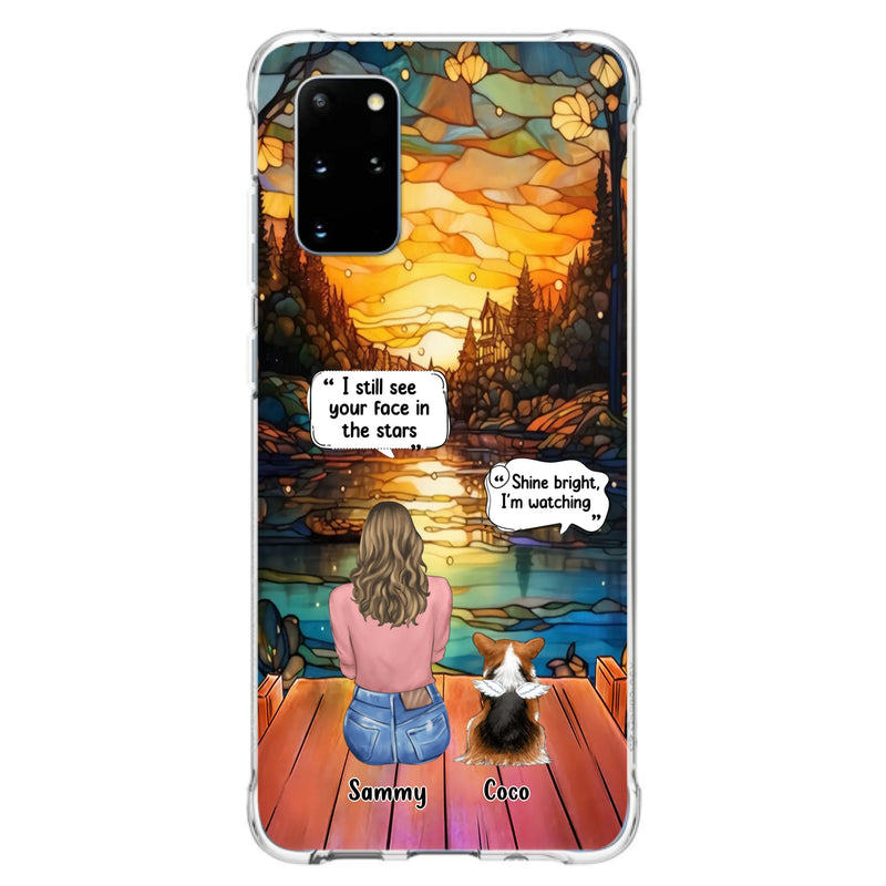 Personalized Memorial Pet Phone Case - Memorial Gift Idea For Dog/Cat/Rabbits Owners - I Still See Your Face In The Stars - Case For iPhone/Samsung