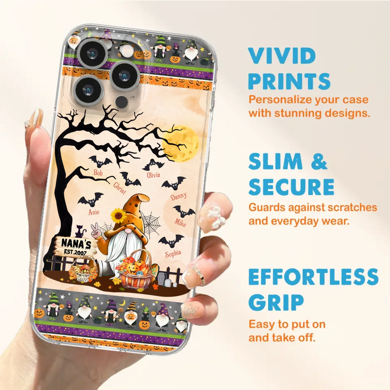 Custom Personalized Boo Grandma Phone Case - Halloween Gift For Grandma - Upto 7 Kids - Case For iPhone/ Samsung