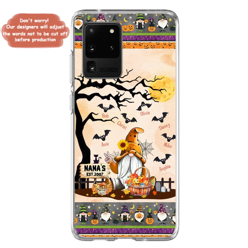 Custom Personalized Boo Grandma Phone Case - Halloween Gift For Grandma - Upto 7 Kids - Case For iPhone/ Samsung