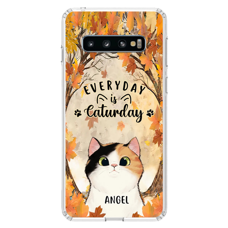 Custom Personalized Cat Phone Case For iPhone And Samsung - Gift Idea For Cat Lover - Up to 6 Cats - Everyday Is Caturday