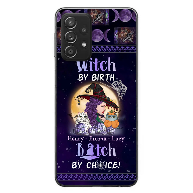 Personalized Witch Mom Phone Case - Gift Idea For Halloween/Witch/Pet Lovers - Witch By Birth Bitch By Choice - Case For iPhone/Samsung