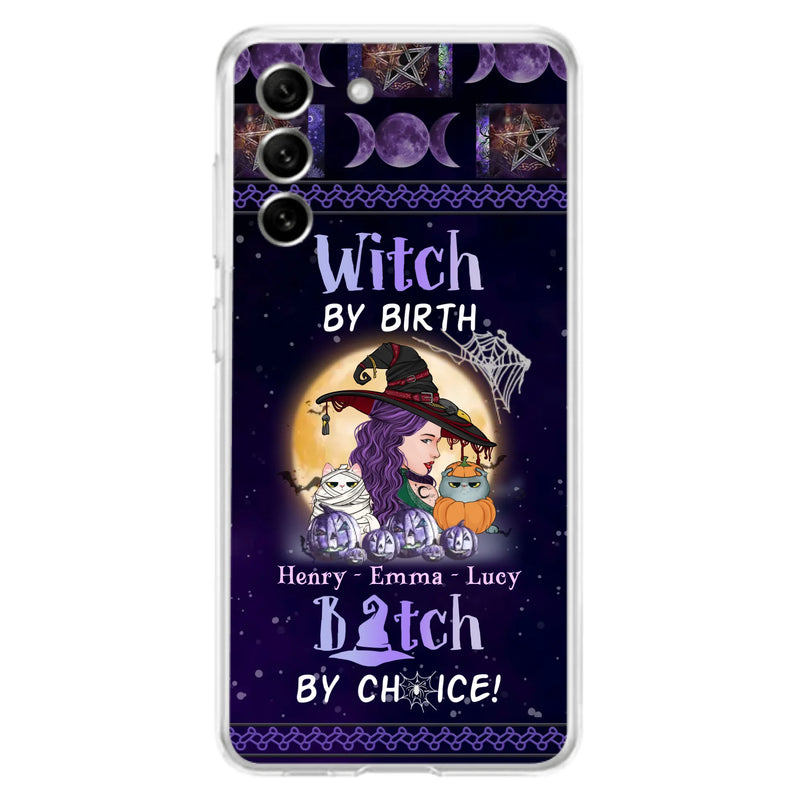 Personalized Witch Mom Phone Case - Gift Idea For Halloween/Witch/Pet Lovers - Witch By Birth Bitch By Choice - Case For iPhone/Samsung