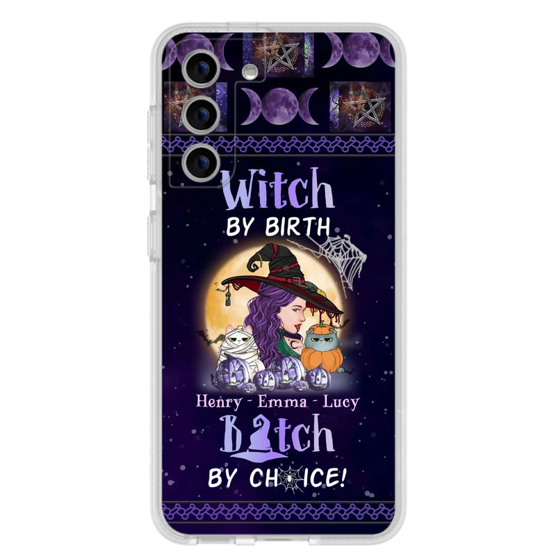 Personalized Witch Mom Phone Case - Gift Idea For Halloween/Witch/Pet Lovers - Witch By Birth Bitch By Choice - Case For iPhone/Samsung