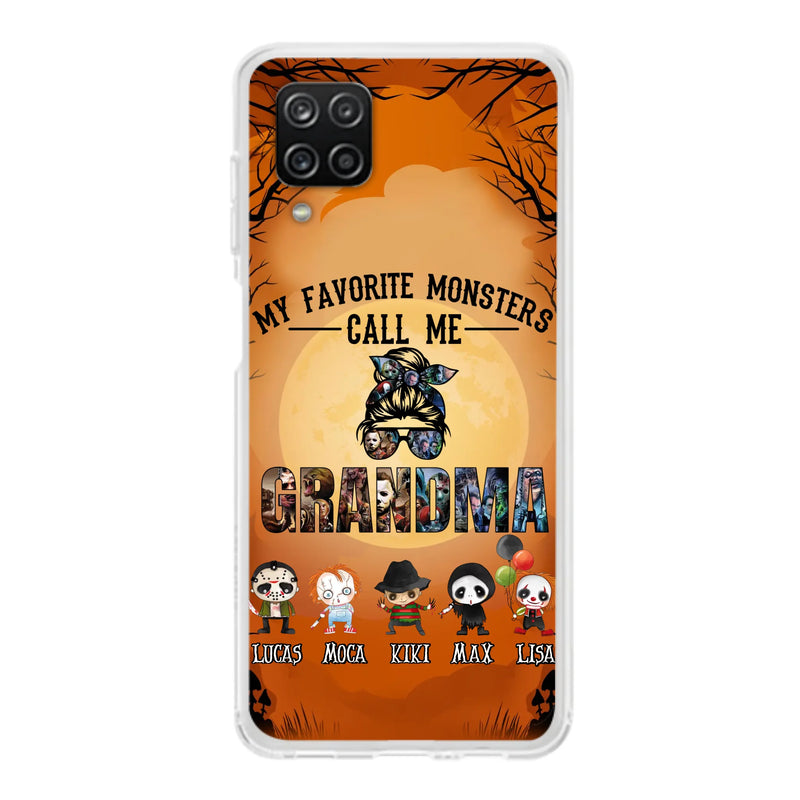 Personalized Halloween Phone Case - Halloween Gift Idea for Halloween - Upto 5 Characters - My Favorite Monsters Call Me Grandma - Case For iPhone/Samsung