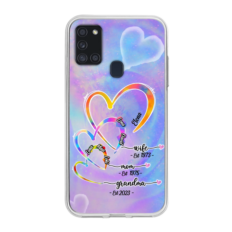 Personalized Mom Phone Case - Gift Idea For Mom/Grandma - Upto 4 Children/5 Grandchildren - Cases For iPhone/Samsung