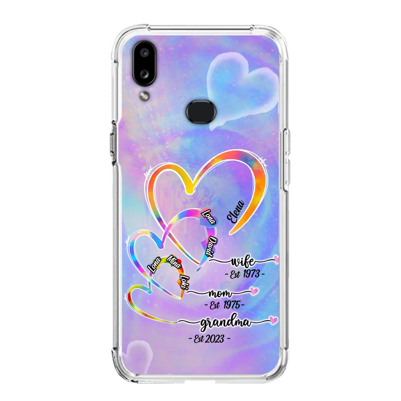 Personalized Mom Phone Case - Gift Idea For Mom/Grandma - Upto 4 Children/5 Grandchildren - Cases For iPhone/Samsung