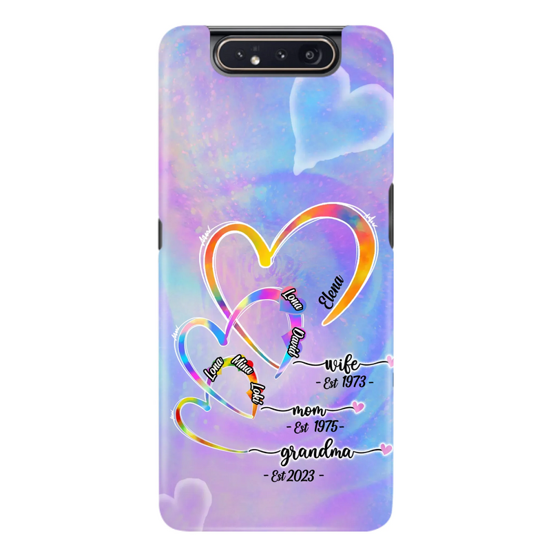 Personalized Mom Phone Case - Gift Idea For Mom/Grandma - Upto 4 Children/5 Grandchildren - Cases For iPhone/Samsung
