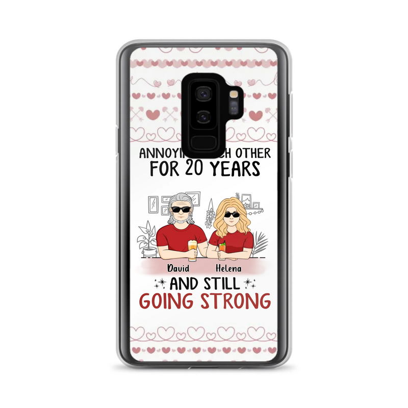 Custom Personalized Couple Phone Case - Best Gift Idea For Couple/Husband/Father's Day - Annoying Each Other For 20 Years And Still Going Strong - Case For iPhone/Samsung