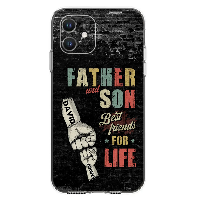 Custom Personalized Father Phone Case - Upto 5 Children - Father's Day Gift Idea from Sons/Daughters - Father And Son/Daughter Best Friends For Life - Case for iPhone/Samsung