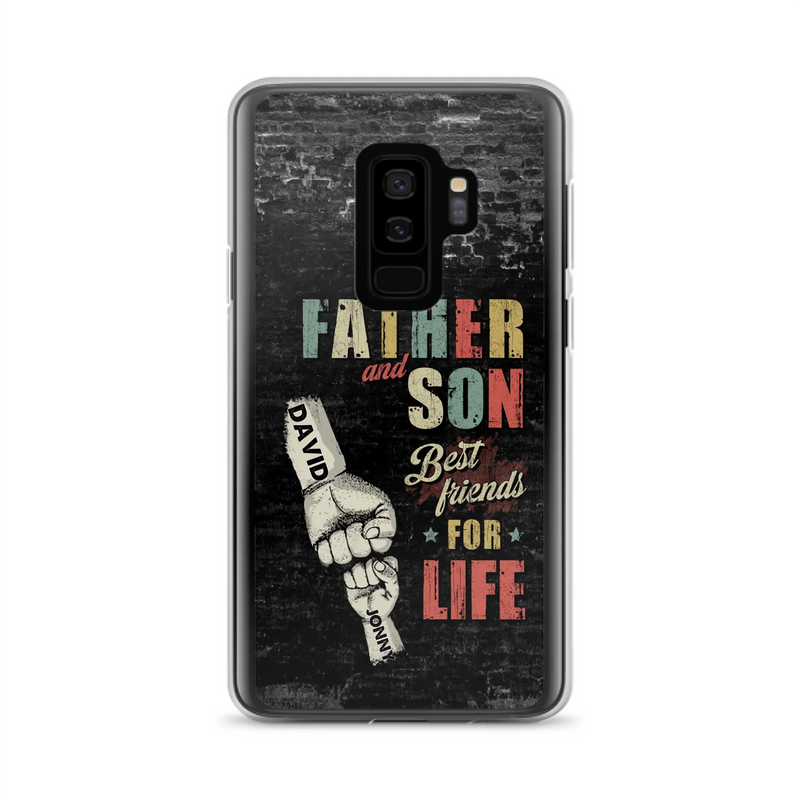 Custom Personalized Father Phone Case - Upto 5 Children - Father's Day Gift Idea from Sons/Daughters - Father And Son/Daughter Best Friends For Life - Case for iPhone/Samsung