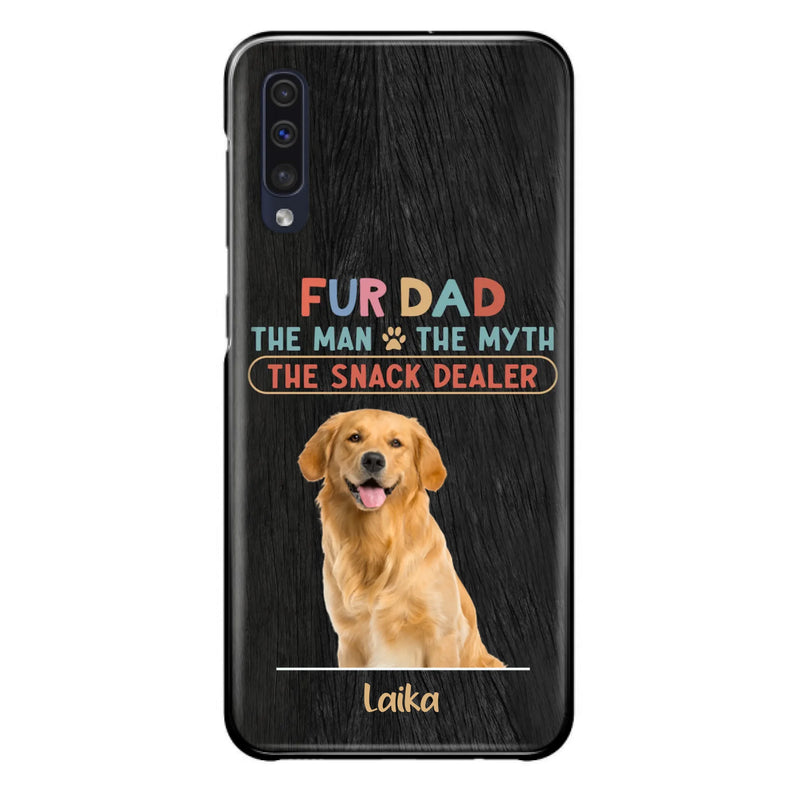 Custom Personalized Fur Dad Phone Case - Upload Photo - Upto 6 Pets - Father's Day Gift For Pet Lovers - Fur Dad The Man The Myth The Snack Dealer - Case for iPhone/Samsung