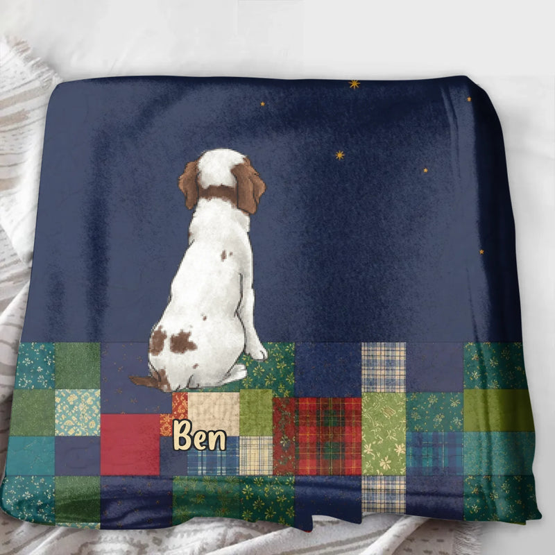 Personalized Memorial Pet Quilt/Fleece Throw Blanket - Memorial Gift Idea For Pet Lover - No Longer By My Side But Forever In My Heart