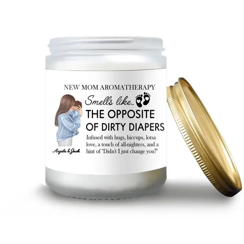 Personalized New Mom Candle - Gift Idea For Mother's Day - New Mom Aromatherapy