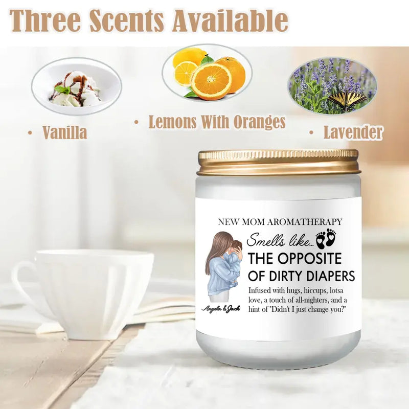 Personalized New Mom Candle - Gift Idea For Mother's Day - New Mom Aromatherapy