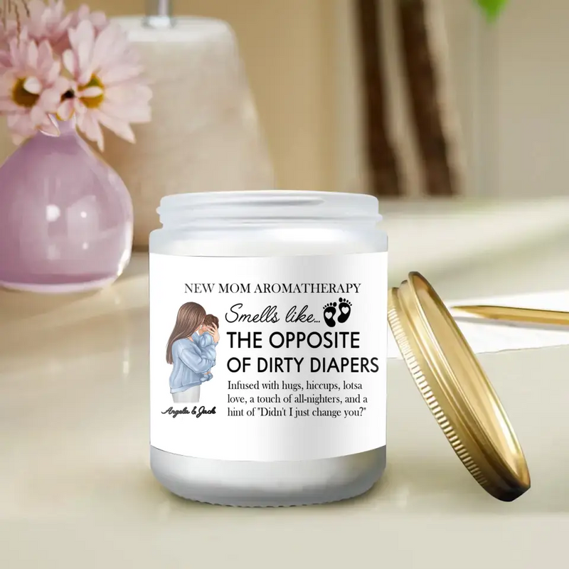 Personalized New Mom Candle - Gift Idea For Mother's Day - New Mom Aromatherapy