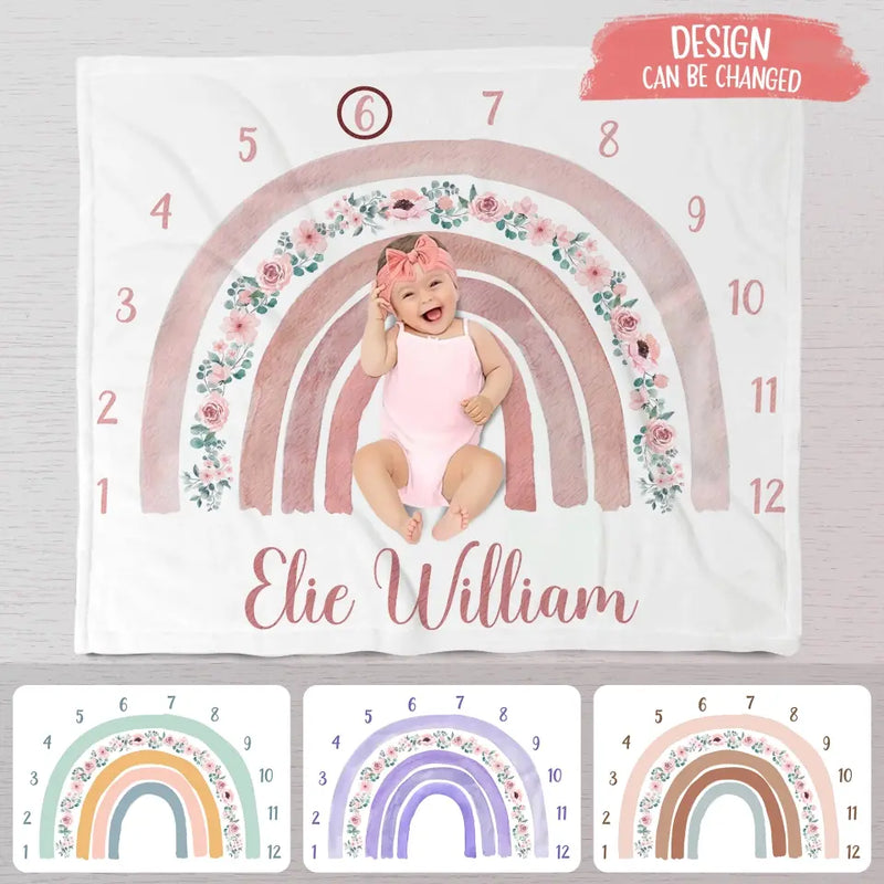 Personalized Baby Fleece Throw Blanket/Quilt - Birthday Gift Idea for Baby