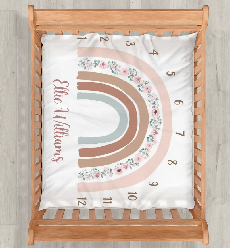 Personalized Baby Fleece Throw Blanket/Quilt - Birthday Gift Idea for Baby