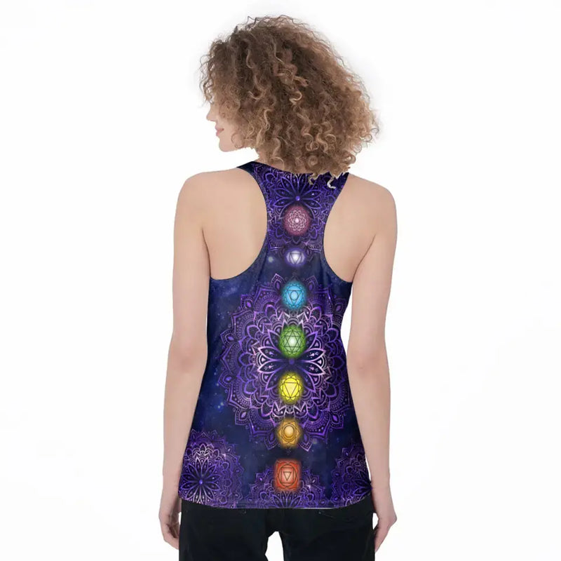 Personalized Yoga AOP Tank Top/Leggings - Gift Idea for Yoga Lovers - I'm Mostly Peace Love And Light