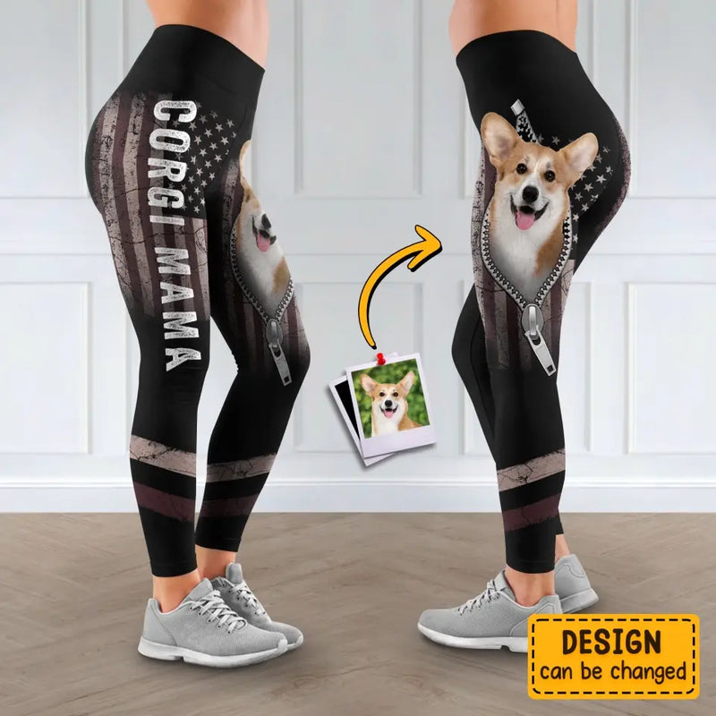 Personalized Photo AOP Women's High Waist Leggings - Gift Idea for Pet Lovers